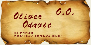 Oliver Odavić vizit kartica
